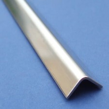 Stainless Steel Angle Trim -Mirror Polished Outside - 14 x 14 x 1.2mm -2.4m Long