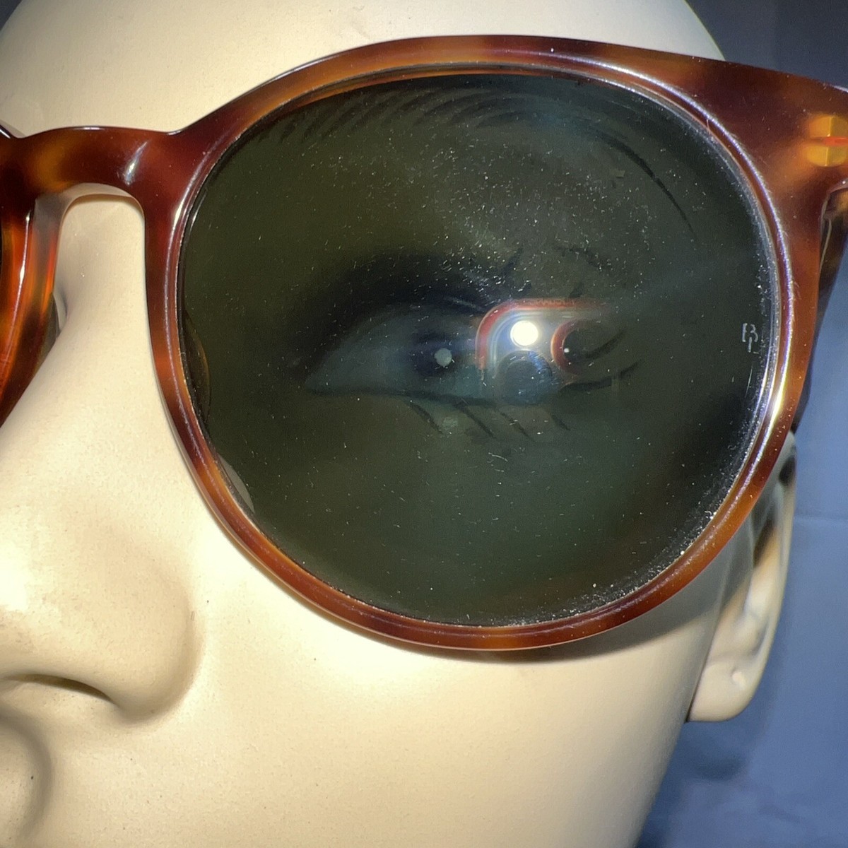 VINTAGE B&L RAY BAN USA L1674 G15 TORTOISE STYLE C MODERNIST ROUND