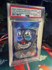 2024 Topps x Mister Cartoon Los Angeles Dodgers World Series Champ-Blue Foil /49