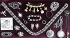 VTG Estate/Auction Silvertone Costume Jewelry Lot ~ Signed/Unsigned ~ 18 Pieces