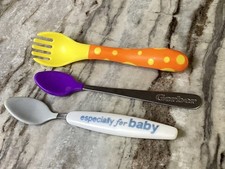 VTG Infant Utensils Gerber/Geoffrey, Etc-Lot Of 3