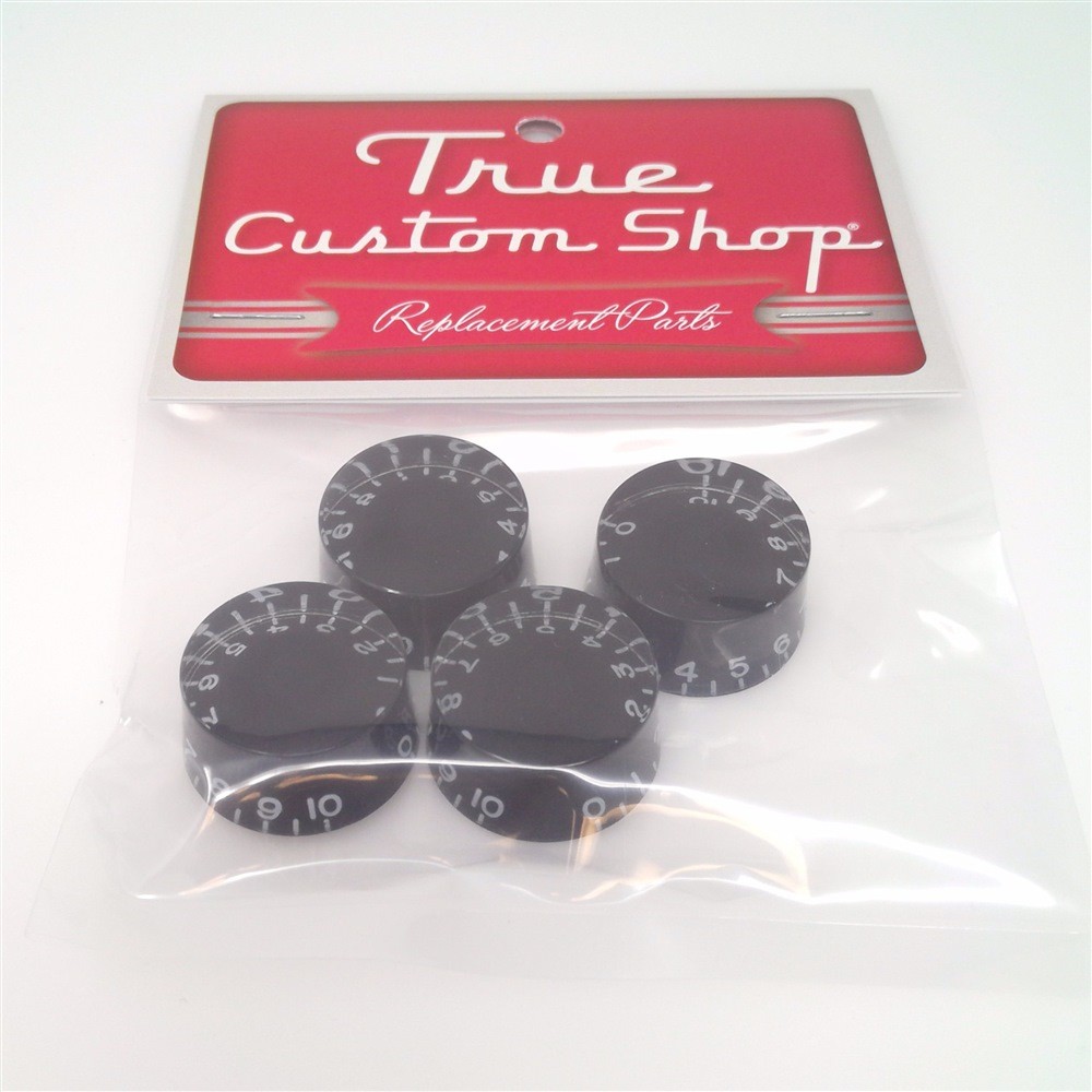 True Custom Shop&reg; Black Recessed Speed Knob Set for Gibson USA Les Paul