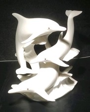 BROOKS BENTLEY - Flight Of The Dolphins Bone China Statue  Sea Animal Collection