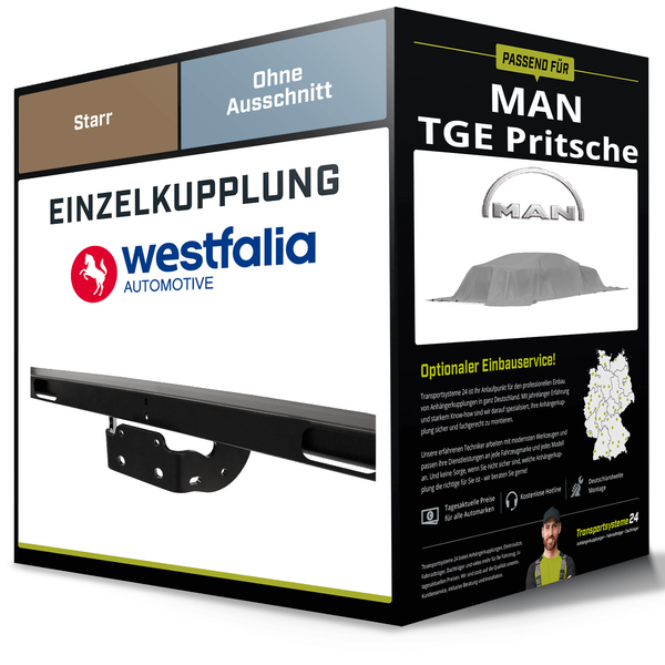 Starre AnhäNgerkupplung FüR MAN TGE Pritsche 11.2016-Jetzt Westfalia NEU-image
