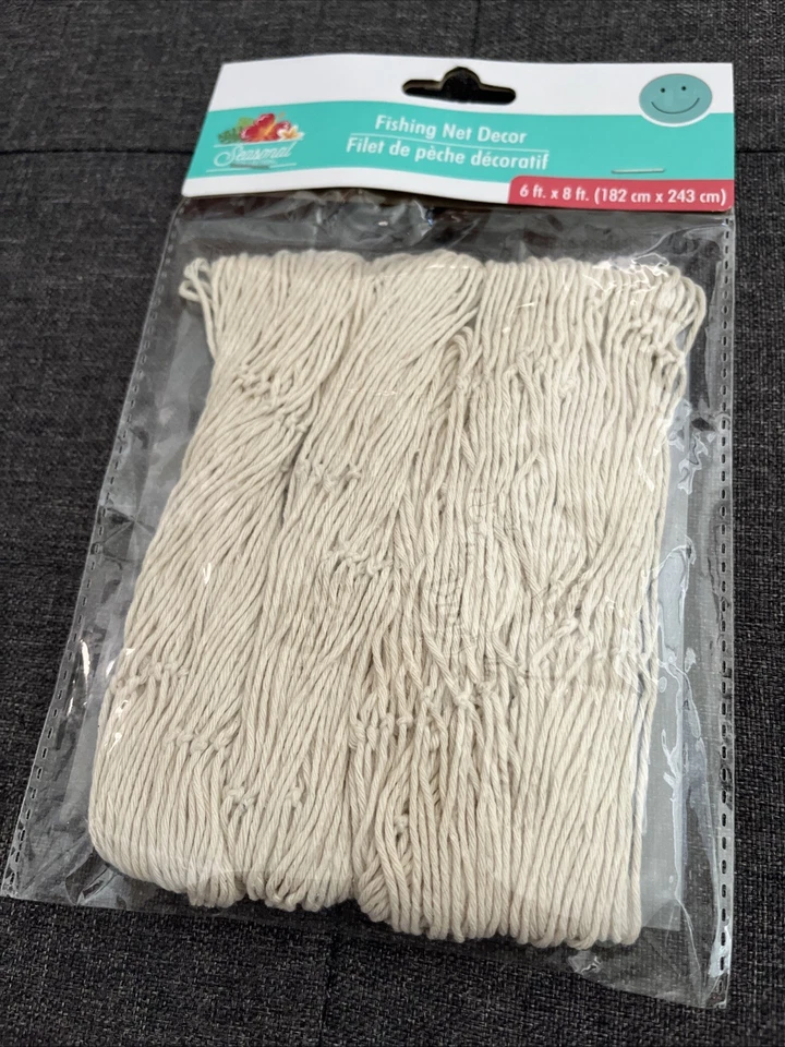 RED DE PESCA Decoración Playa Luau Piscina Náutica Tropical Fiesta Hogar Organización Foto 3 de 4