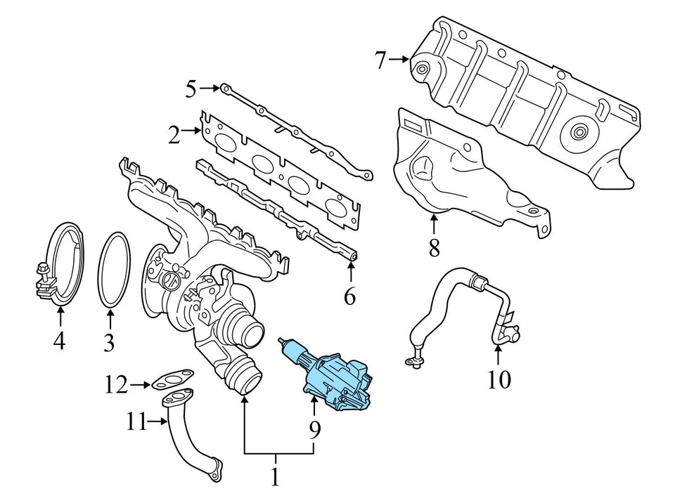 BMW 740E XDRIVE 2017-2019 2,0 L - Turbocompresor Wastegate Actuador Foto 3 de 4