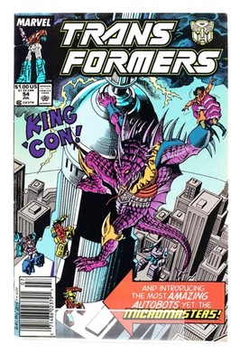 TRANSFORMERS #54   [5.5] 1989   Jose Delbo   MARVEL NEWSSTAND   1st Micromasters