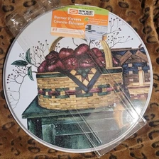 2012 Range Kleen 4 Stovetop Burner Covers 10.5" 8.5" Basket Collection Apples