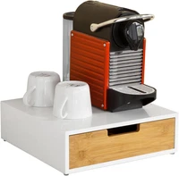 Kaffeekapseln Aufbewahrung Schubladenbox Teebox Teebeutel 1-Stufiger Bambus Kaps