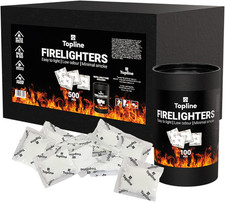Instant Fire Starter Lighters Multipack - 500 Odourless Firelighter Sachets with 0.06 per lighter