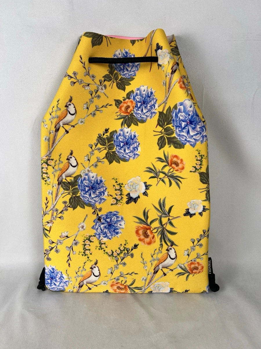 Triangl Yellow Floral Neoprene Backpack triangl swimwear | Bags | Triangl Floral Neoprene Drawstring  main image 2