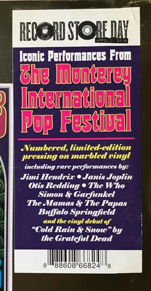 MONTEREY INTERNATIONAL POP FESTIVAL 2 LP Limited #ed SEALED RSD 2018 The Who - Image 2 of 4