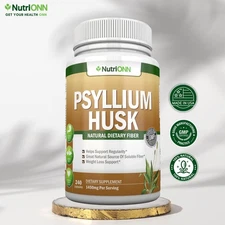 PSYLLIUM HUSK CAPSULES - 1450mg Per Serving - 240 Capsules - Premium Product
