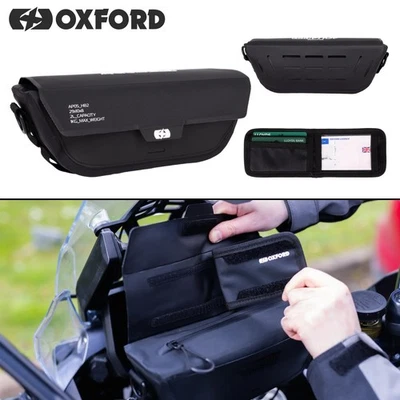 Bolso de manillar Oxford Aqua Pro HB2 para motocicleta con billetera de viaje negro - OL1024 - Imagen 1 de 4