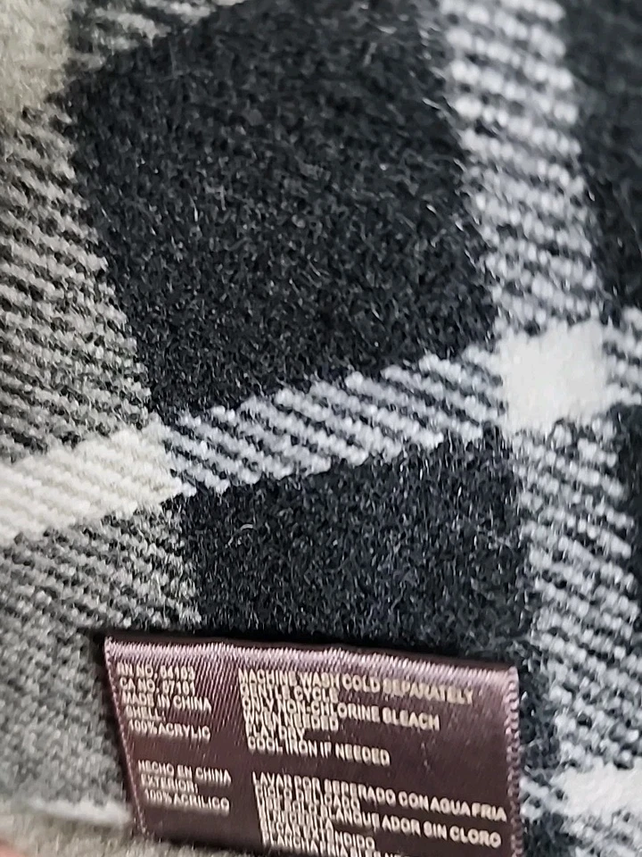 Y2K Hombre o Mujer DOCKERS GRIS CUADROS INVIERNO BUFANDA 61 X 11 pulgadas ¡BONITO! Foto 3 de 3