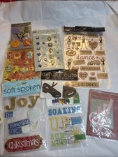 Mixed Lot Junk Journal Scrapbooking Craft Stickers And Embellishments 8 Items