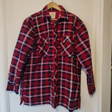 Baretta Vintage XL Lumberjack Overshirt Shirt Quilted red Check Tartan Chore