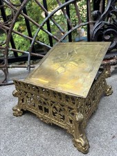 Circa 1880 Gothic Revival Brass Church Bible Stand