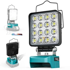LED Work Light Compatible with Makita Battery, Flood Lights with USB & Type-C...