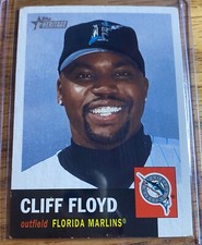 2002 Topps Heritage Cliff Floyd    #34 Florida Marlins MLB Baseball