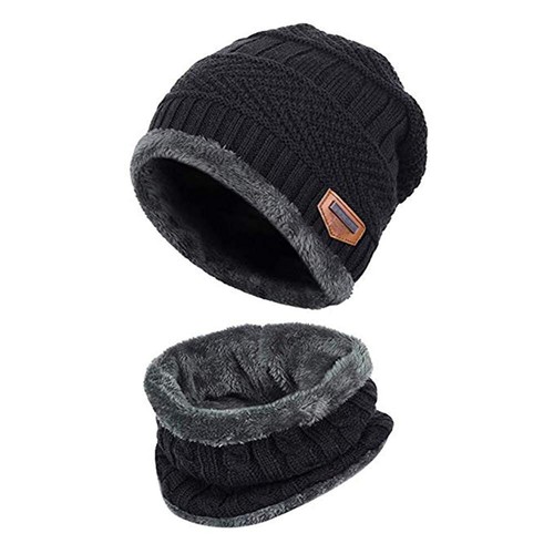 2 in 1 Winter Warm kids Baby Knitted Beanie Cap Boy Girl Soft Hat Scarfves Child - Picture 16 of 17