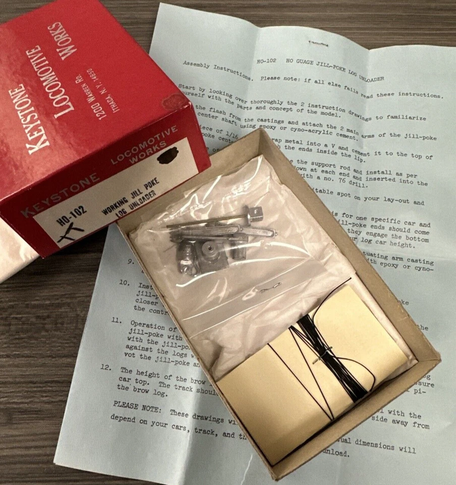 Keystone Locomotive Works HO Craftsman Kit HO-102 Working Jill Poke Log Unloader - Image 2 of 4