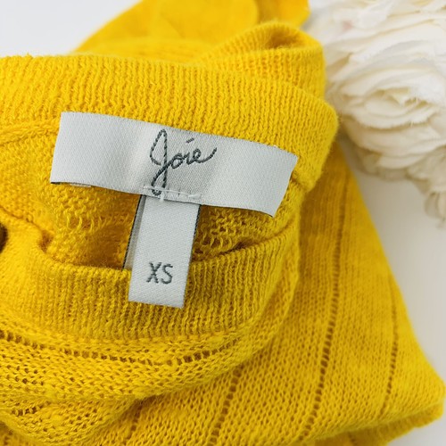 NEW Joie Women’s Mustard Brooklynn Top In Cornsilk Blouse Sweater Size XS - Picture 11 of 11