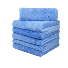 6 Pcs Edgeless Ultra Plush Microfiber Car Drying Towels Wash Buffing Detailing