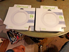 2V-4 NOS Flourescent circular bulbs- 2 Sylvania 6" 20w 2 FEIT 9" 30w T19