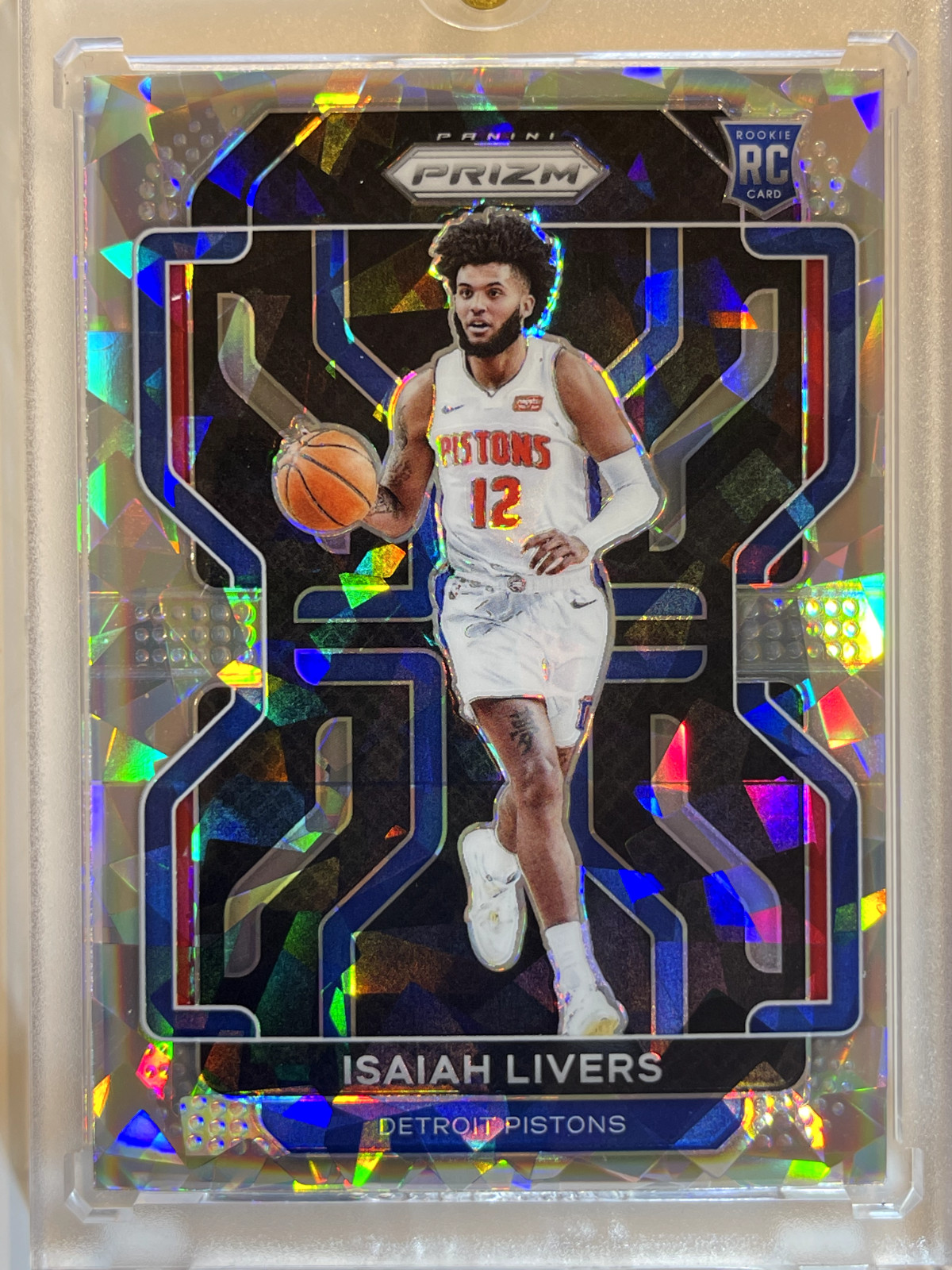 2021-22 Prizm Basketball Isaiah Livers Rookie RC Silver Prizm #296 Pistons