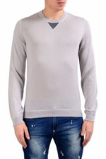 Malo 100 Cashmere Men's Light Pullover Gray Crewneck Sweater Size S M L XL 2XL