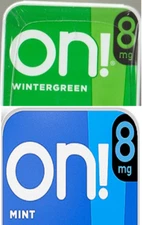 ON! Wintergreen & Mint Lozenge 8 mg 2 PACK 40 pieces -- TOBACCO FREE! Dual Pack