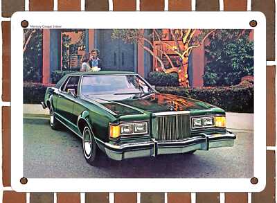 Metal Sign - 1977 Mercury Cougar 2 Door Hardtop - 10x14 Inches