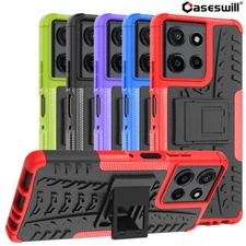 For Motorola Moto G Power (2025) Shockproof Stand Case Cover + Screen Protector