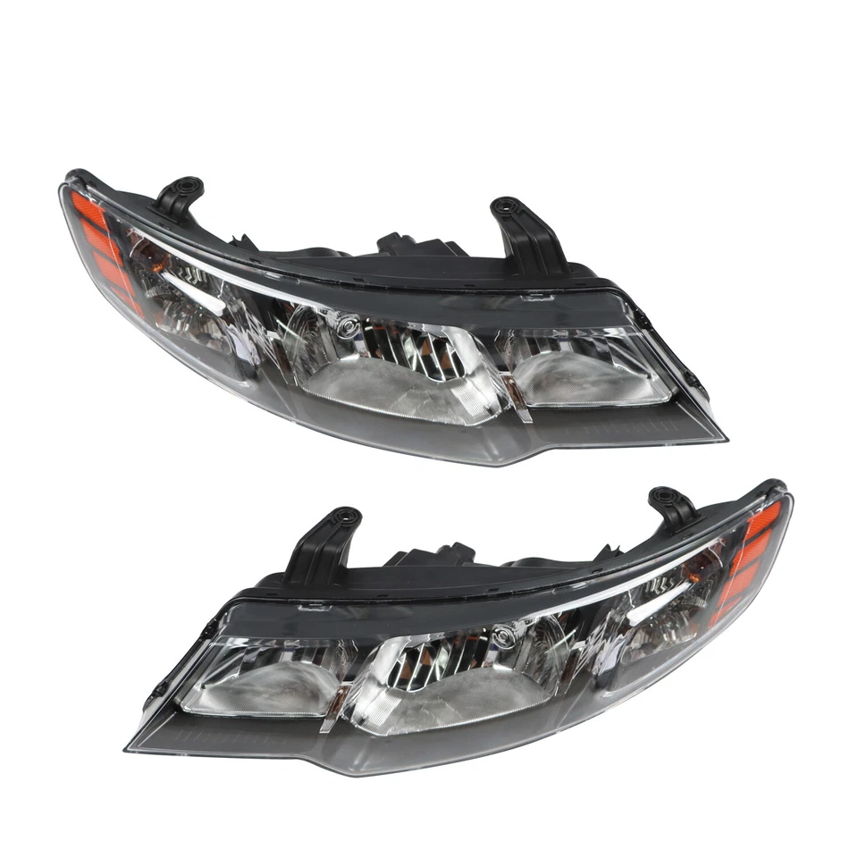 Pair Halogen Headlamps Black For 2010 2011 2012 2013 Kia Forte Headlights Set Foto 3 de 4
