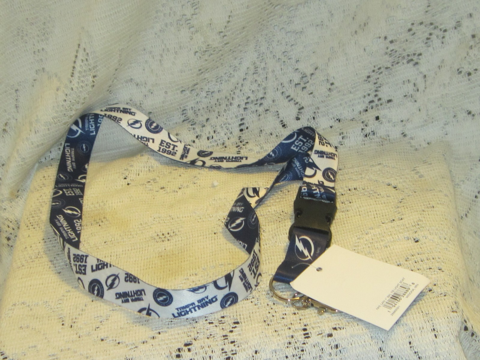 JF Sports Tampa Bay Lightning Sublimated Lanyard | Blue Team Lanyard With Safety Release Buckle