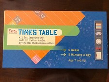 Easy Times Table Kit Learning Multiplication ORA Sheinerman Game, WITH Disc