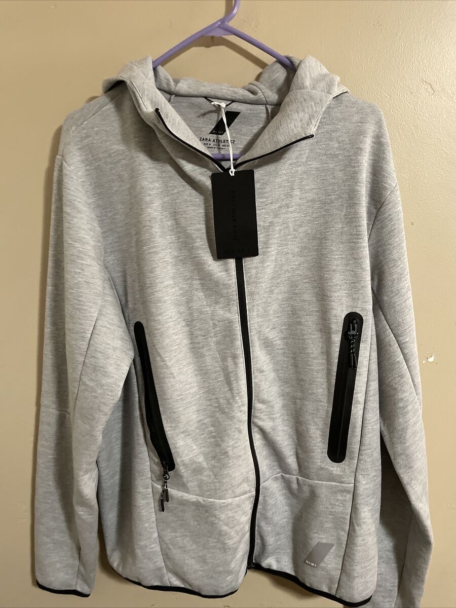Zara Athleticz Gray Long Sleeved Full Zip Pockets Hooded Zara Athleticz Gray Long Sleeved Full Zip Pockets Hooded