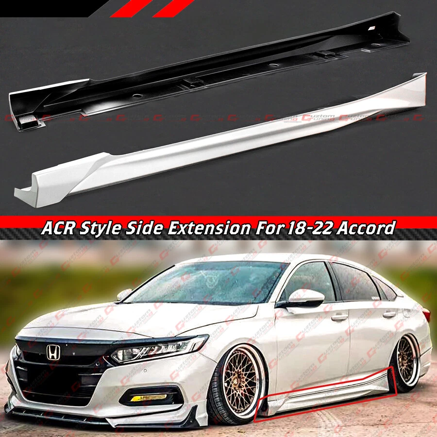 Extensiones de faldón lateral adicionales para Honda Accord ACR 2018-2022 platino blanco perla Foto 2 de 4