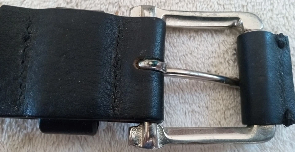 Cinturón negro para hombre BELSTAFF 2005/2012 45,5" extremo de hebilla a punta de cinturón Foto 3 de 4