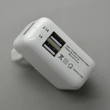 Cargador rapido de red dual USB con salidas 2,1A y 1A, tableta, samsung