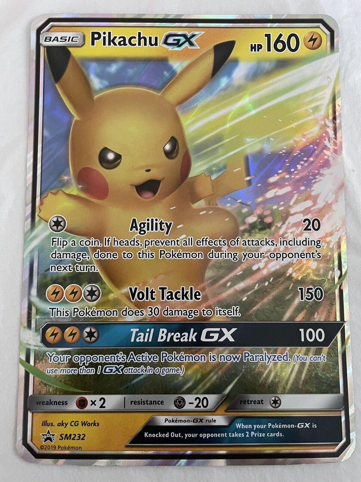 Carta Gigante Pokemon Pikachu GX Português Card Original Copag Promo SM232