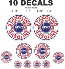 10 Standard Oil Company Stanolind Gasoline Vinyl Decals