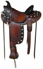 Western Barrel Racing Horse Saddle Premium Leather with tack set 10'' to 18' in