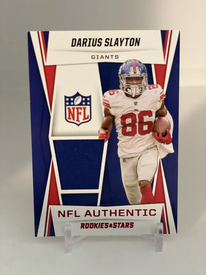 2021 Rookies & Stars NFL AUTHENTIC- Darius Slayton NA-DS Player Worn Material - Image 3 of 4
