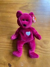 Ty Beanie Babies Valentina Red Bear Beanie Baby With 1999 TAG ERROR RARE READ