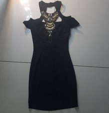 Bebe beaded little black dress bodycon 