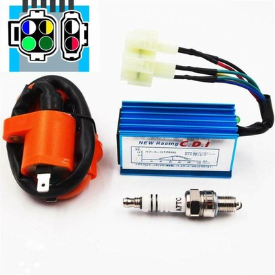 Moped Scooter Ignition Coil CDI Spark Plug FOR GY6 50cc 70cc 90cc 125cc 150cc