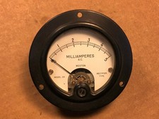 Vintage Weston AC Milliamperes Panel Meter #301 Measures 0-5 mA Guaranteed #3