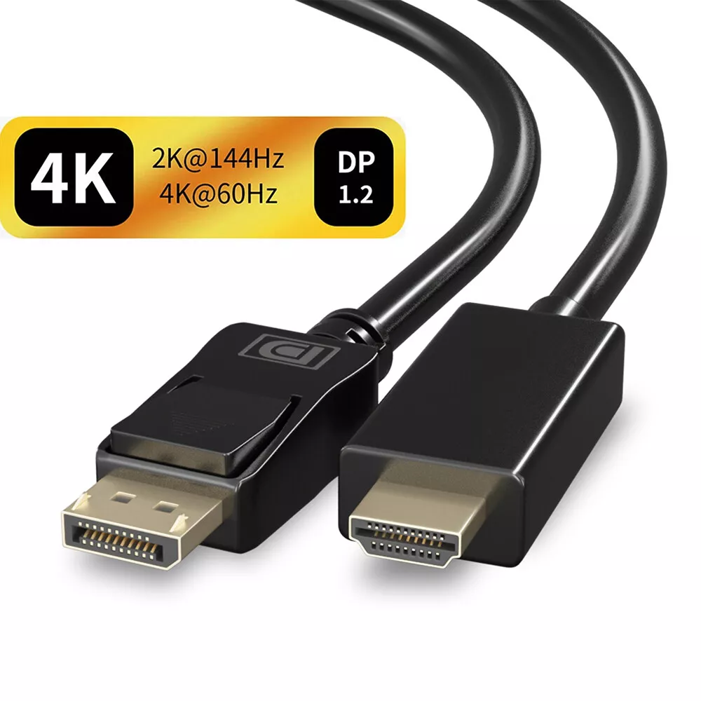 StarTech.com Câble Adaptateur HDMI vers DisplayPort de 2m - 4K 30Hz - M/M -  Câble Convertisseur Actif HDMI 1.4 vers DP 1.2 avec